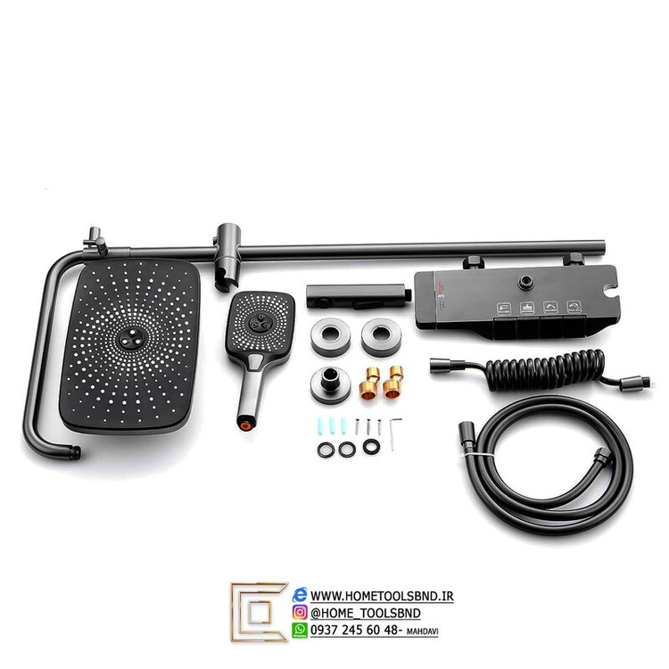 علم دوش پیانویی سیتی مارکت با استیل ضد زنگ