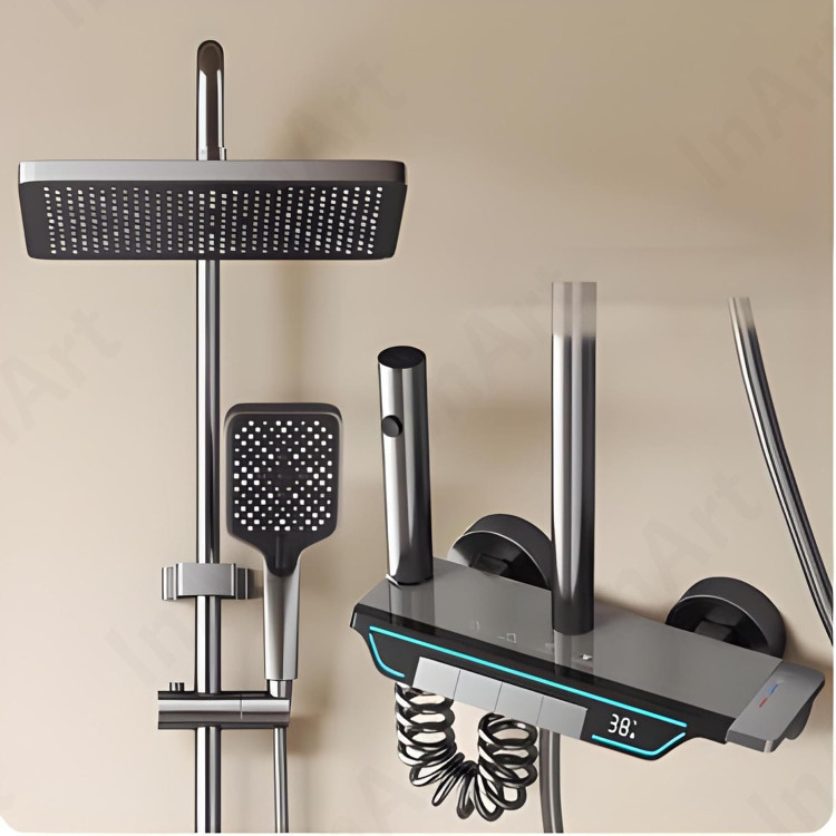 سردوش تخت با افکت بارانی و نورپردازی LED