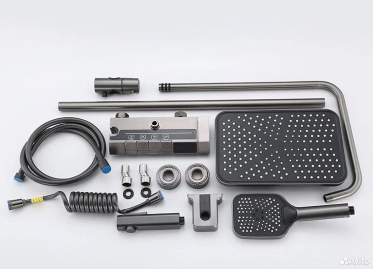 دوش حمام هوشمند پیانویی با چراغ LED و نمایشگر دمای آب