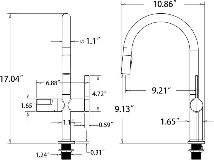 اهرم کنترل لمسی شیر ظرفشویی دیجیتال