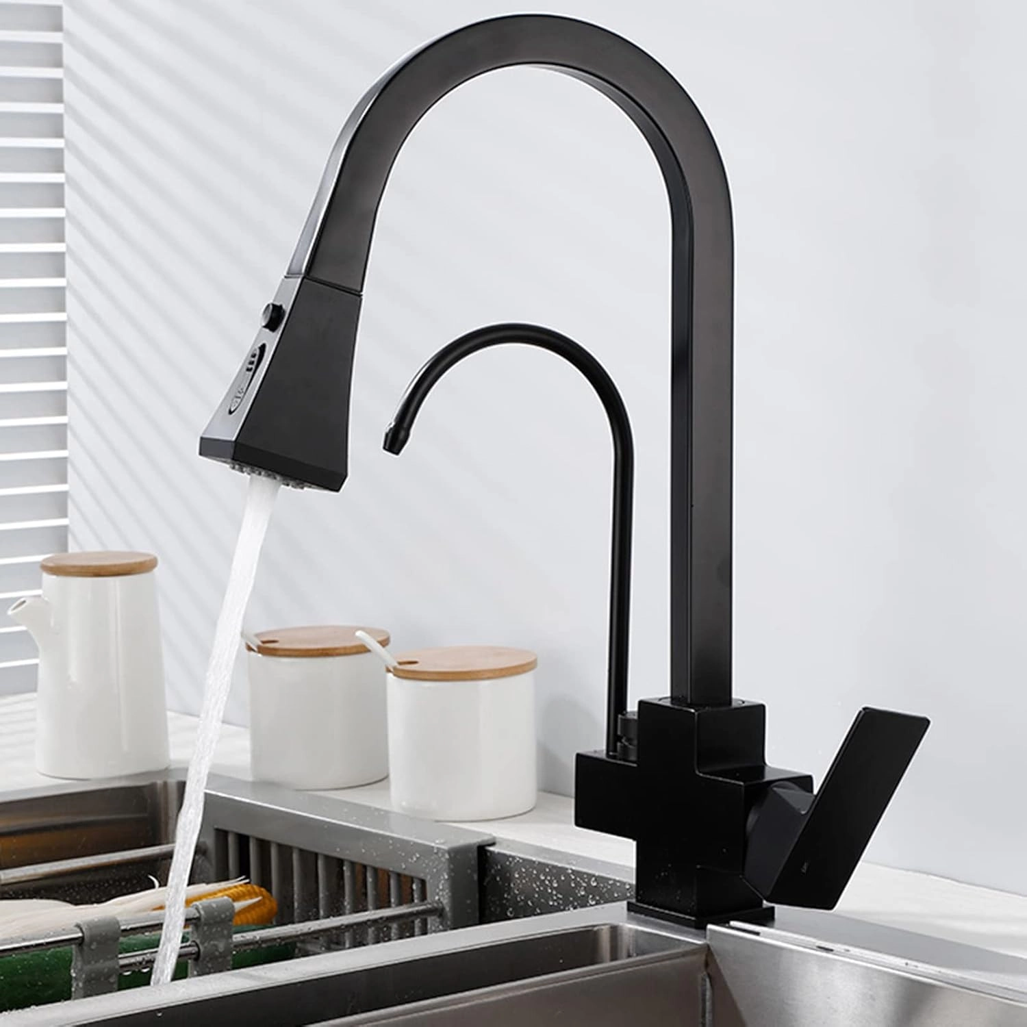 شیر ظرفشویی دو کاره شاوری 360 درجه مدل آب تصفیه دار برند هوادیائو