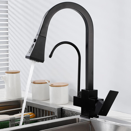 شیر ظرفشویی دو کاره شاوری 360 درجه مدل آب تصفیه دار برند هوادیائو