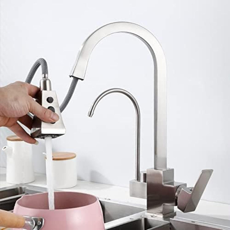 شیر ظرفشویی دو کاره شاوری 360 درجه مدل آب تصفیه دار برند هوادیائو