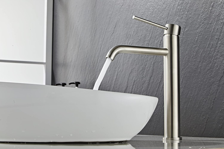 شیر روشویی پایه بلند ضدجرم BRIMIX FLOW 90 نمای جلو