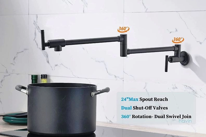 شیر قابلمهپرکن دیواری هوادیائو در حالت باز