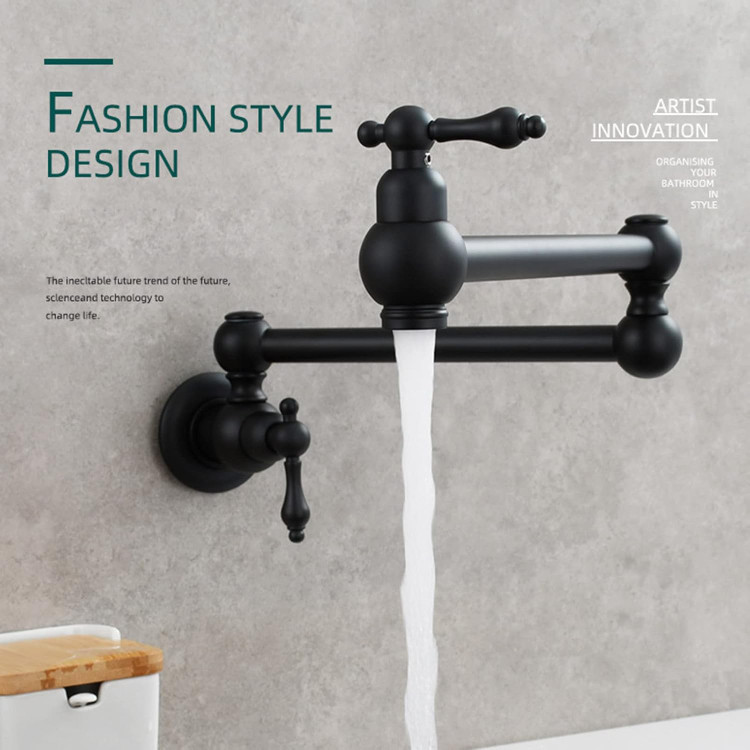 نمای جانبی شیر قابلمهپرکن دیواری آشپزخانه