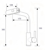 شیر روشویی چهارحالته HuaDiao با طراحی مینیمال