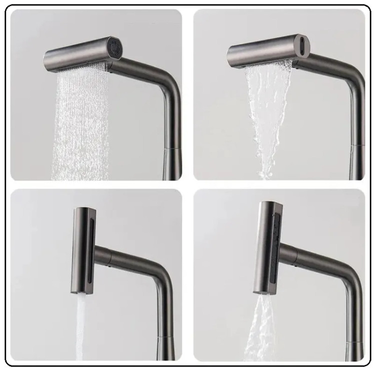 نصب آسان شیر روشویی مدرن HD-405 روی روشویی کابینتی