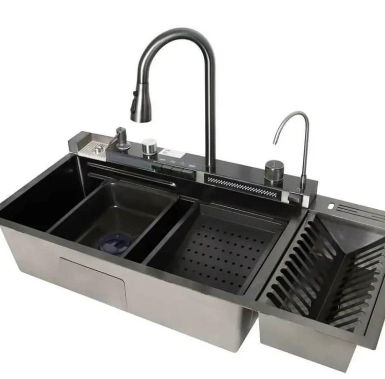 طراحی لوکس سینک پیانویی برای دکوراسیون آشپزخانه