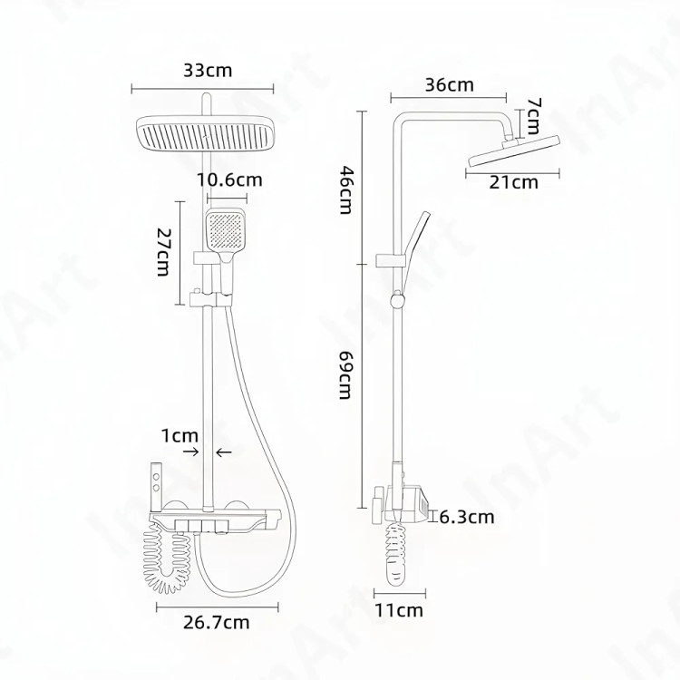 نصب آسان دوش پیانویی کممصرف