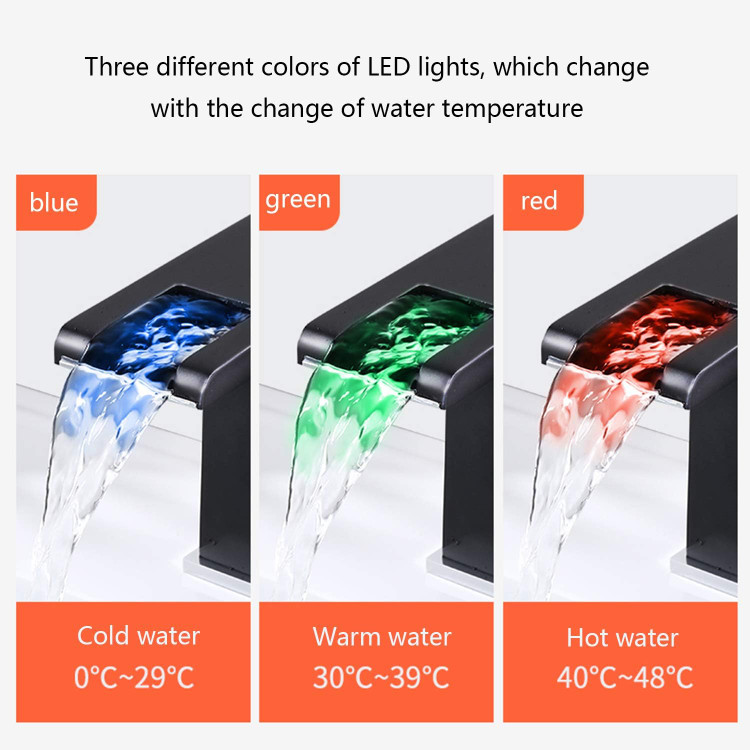 طراحی تکنولوژیک شیر روشویی با نور آبی و قرمز