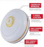 نمای نزدیک از پرههای پنکه سقفی مترو کلاسیک