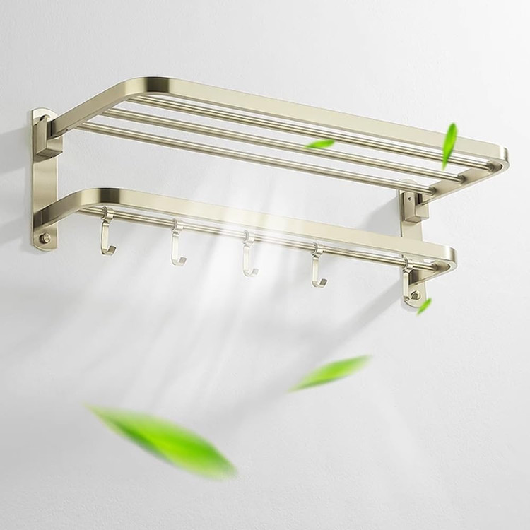 رنگبندی متنوع رخت آویز تاشو (نقرهای، طلایی، دودی)