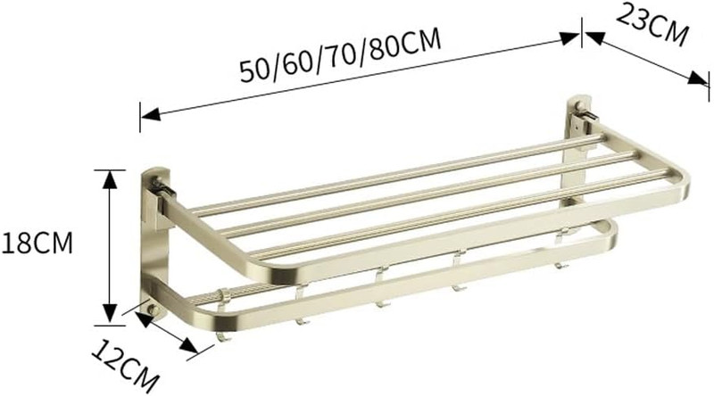 رخت آویز تاشو استیل با قابلیت نصب روی دیوار حمام