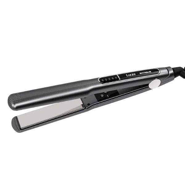 اتو مو Lizze Extreme در حال صاف کردن موهای بلند و مجعد