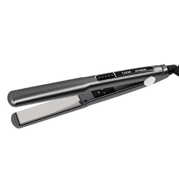 اتو مو Lizze Extreme در حال صاف کردن موهای بلند و مجعد