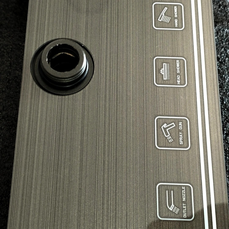 پنل دوش مدرن پیانویی رنگ دودی برند Huadiao