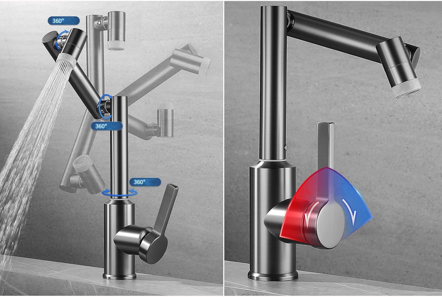 خروجی آب قوی و قابل تنظیم شیر رباتیک