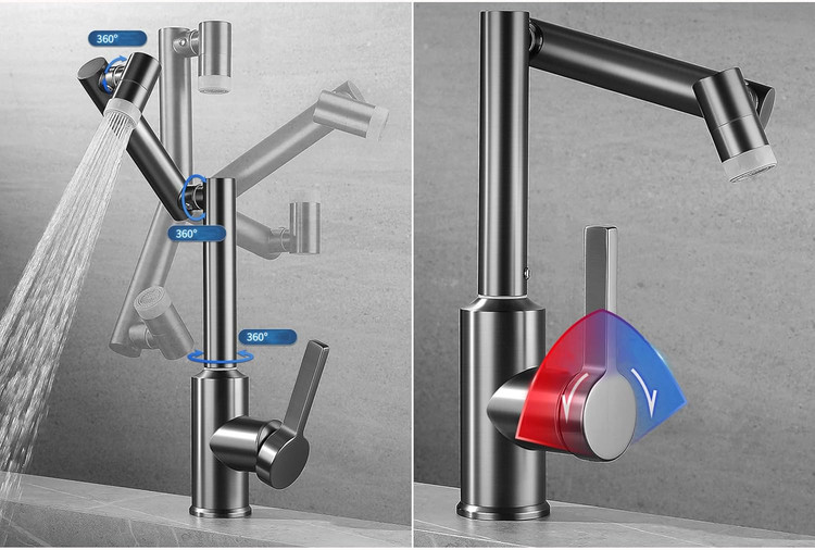 خروجی آب قوی و قابل تنظیم شیر رباتیک