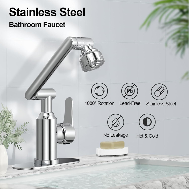 تنوع رنگ کروم و طلایی در شیر روشویی تمامجهت برای دکوراسیون لوکس