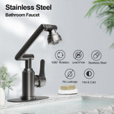 کنترل دقیق دمای آب گرم و سرد با اهرم شیر روشویی چرخان