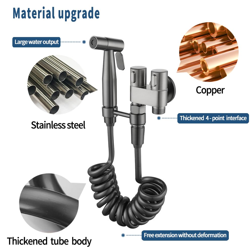 نمای نزدیک نازل شاتاف دیکالان با طراحی مهندسی خاکستری