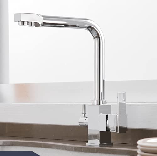 شیر ظرفشویی دوکاره مدرن مدل فلت با اهرم کنترل