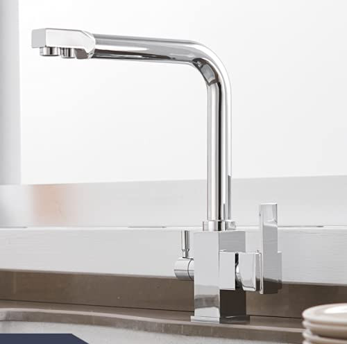 شیر ظرفشویی دوکاره مدرن مدل فلت با اهرم کنترل