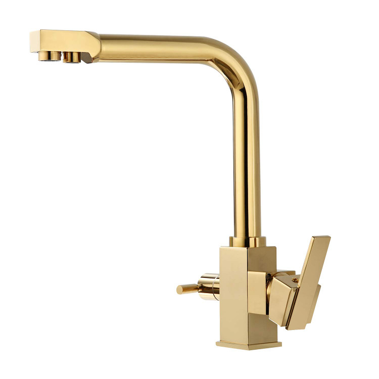 طراحی مسطح و مینیمال شیرآلات مدل فلت برای سینک ظرفشویی