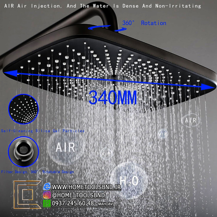 جنس ABS ضدخش سردوش دوش Huadiao مدل پرفشار