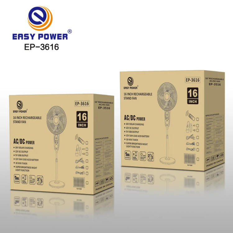 پنکه شارژی خورشیدی با قابلیت چرخش 360 درجه