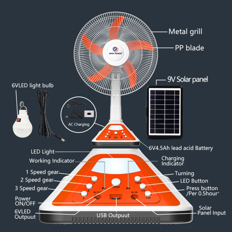 پنکه رومیزی Easy Power با طراحی مدرن و پایه ضدلغزش