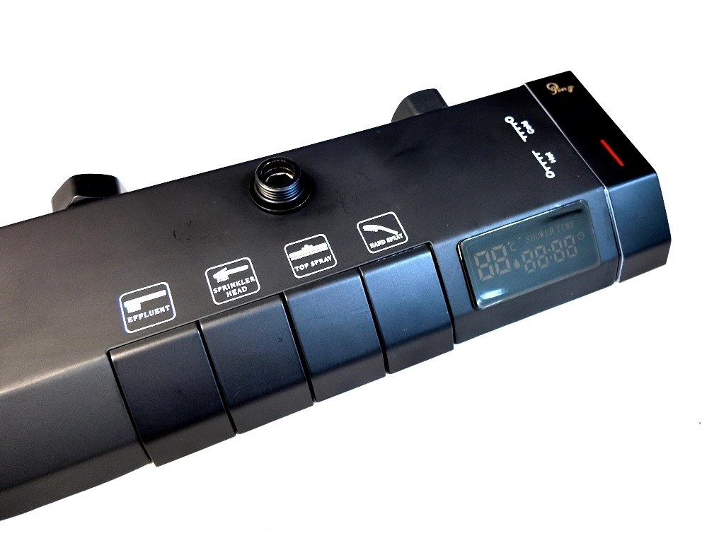 دوش حمام لوکس با رنگ دودی مات