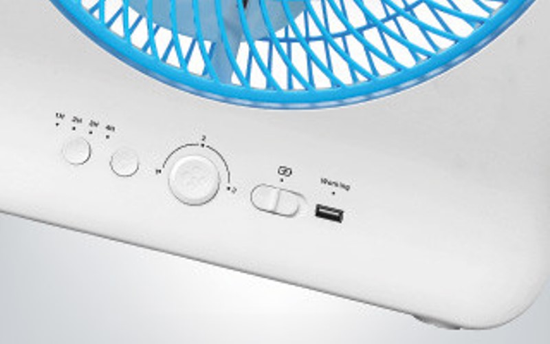 بهترین پنکه شارژی مسافرتی با باتری داخلی و چراغ LED مدل Sanford SF919BFN