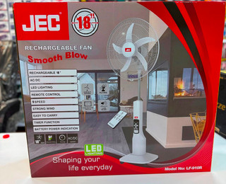 پنکه ایستاده شارژی 18 اینچ JEC با طراحی مدرن و پایه مستحکم