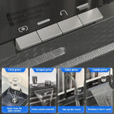 سینک آبشاری HuaDiao با نمایشگر دیجیتال و طراحی پیانویی در آشپزخانه مدرن