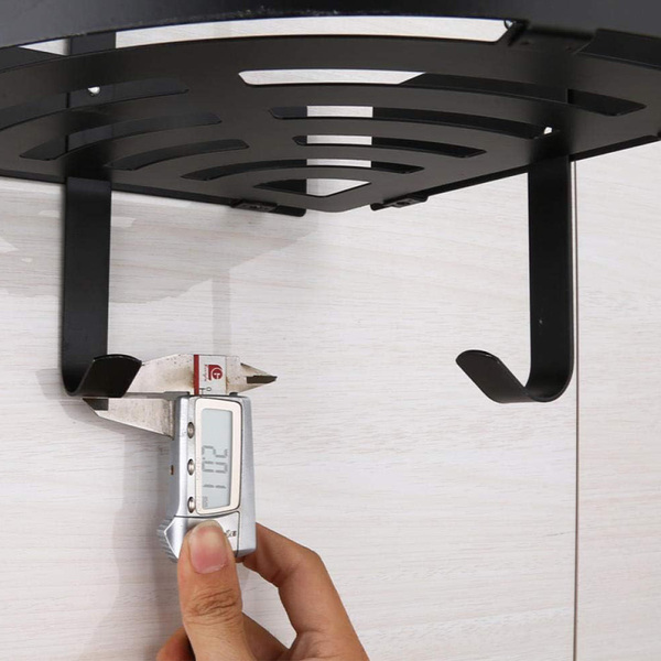 قفسه کنج حمام در رنگ دودی با دو طبقه کاربردی