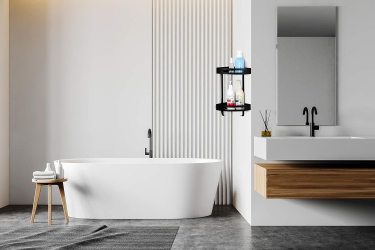 طراحی مینیمال قفسه دو طبقه کنجی