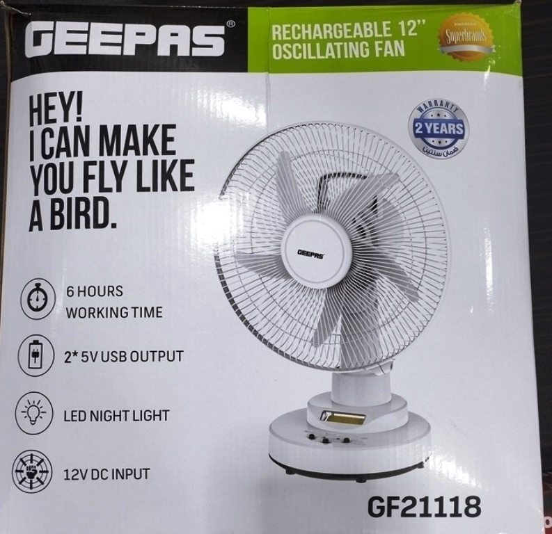 پنکه رومیزی شارژی پرقدرت