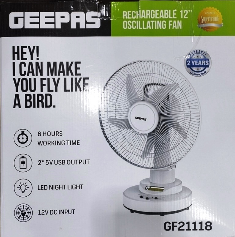 پنکه رومیزی شارژی پرقدرت