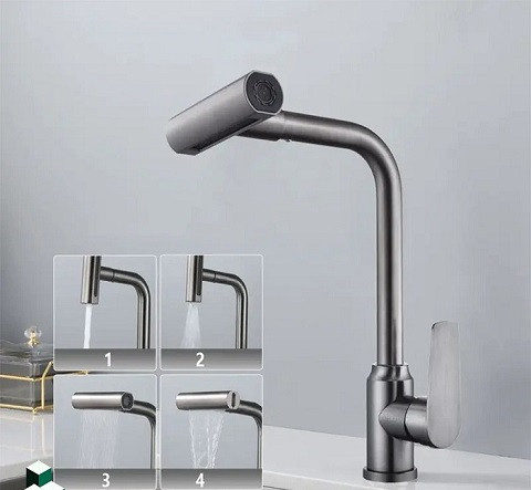 دکمه تغییر حالت شاوری 4 حالته شیر ظرفشویی هوادیو 407