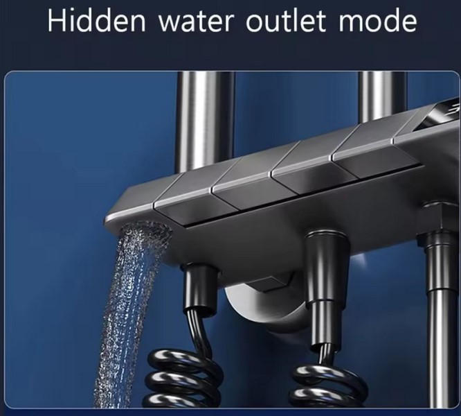 خط نور آبی ال ای دی روی دوش هوشمند سان مارینو هنگام استفاده