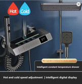 دوش دیجیتال مدرن سان مارینو مدل 0003G با رنگ تیتانیومی در حمام مدرن