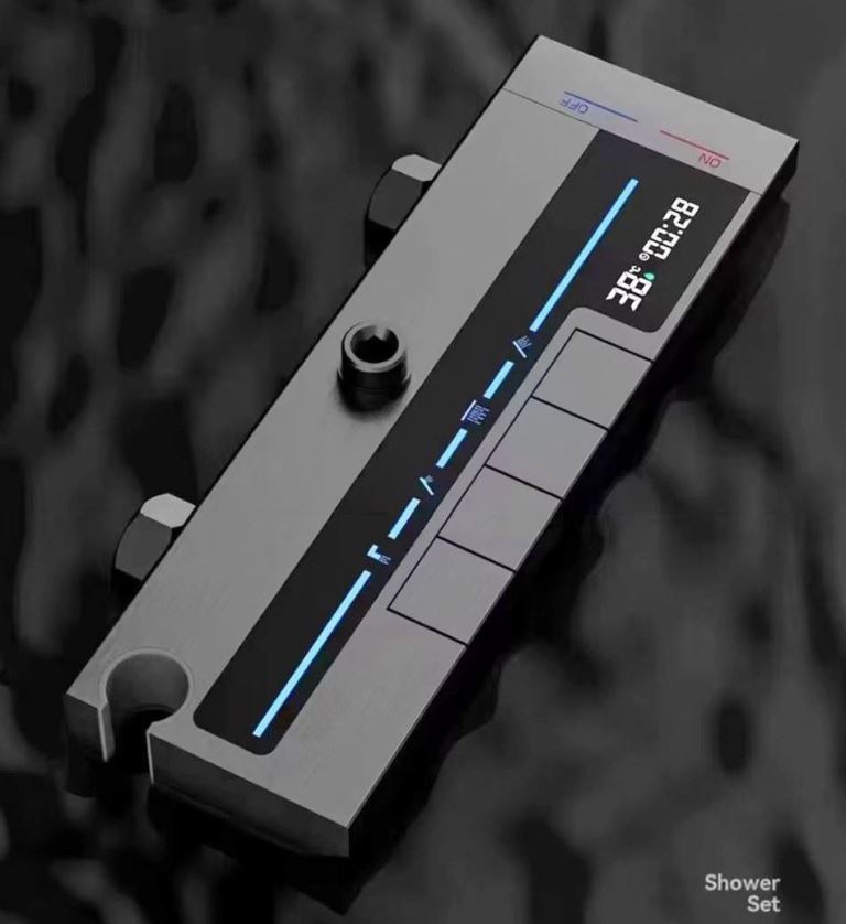 دوش پیانویی هوشمند سان مارینو مدل C4119 با طراحی گرند پیانو در حمام مدرن