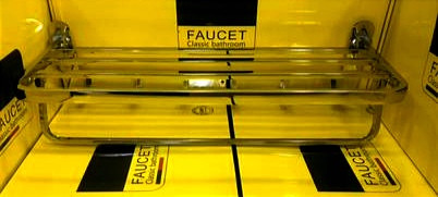 جا حوله ای دو طبقه استیل ضد زنگ با قابلیت نگهداری حوله و لوازم آرایشی