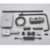 نمای نزدیک کلیدهای پیانویی دوش حمام – طراحی مینیمال و لوکس