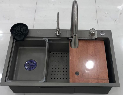 سینک ظرفشویی آبشاری ۷۵ سانت هوادیا استیل ضدزنگ