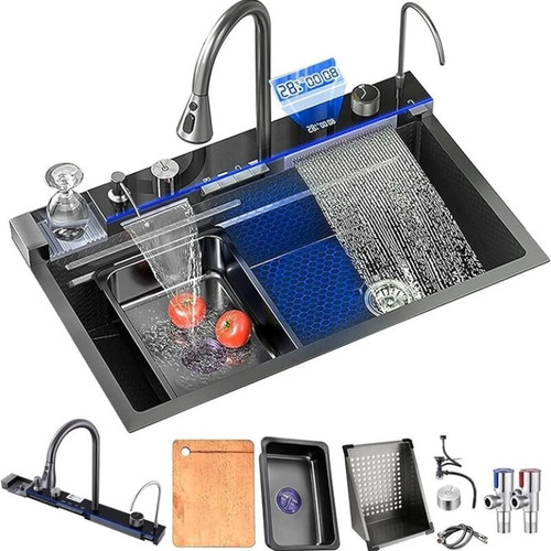 سینک ظرفشویی هوشمند پیانویی ۷ کلید HuaDiao با نمایشگر دیجیتال