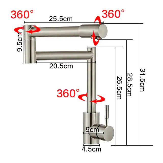 شیر سینک چرخشی حرفهای