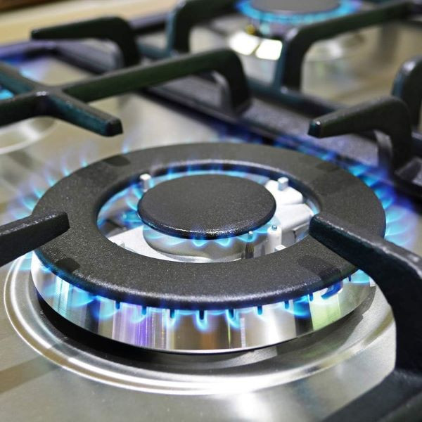 نمای جانبی اجاق گاز چهار شعله